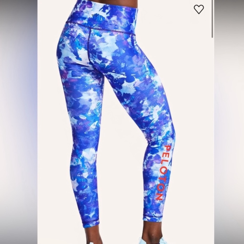 NWT WITH X Peloton Blue Moves High Waist 7/8 Legging Cycling Bike Callie Small